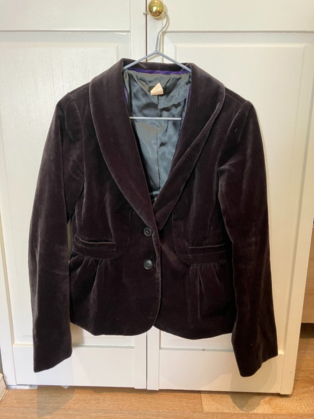 J. Crew Purple Velvet Blazer